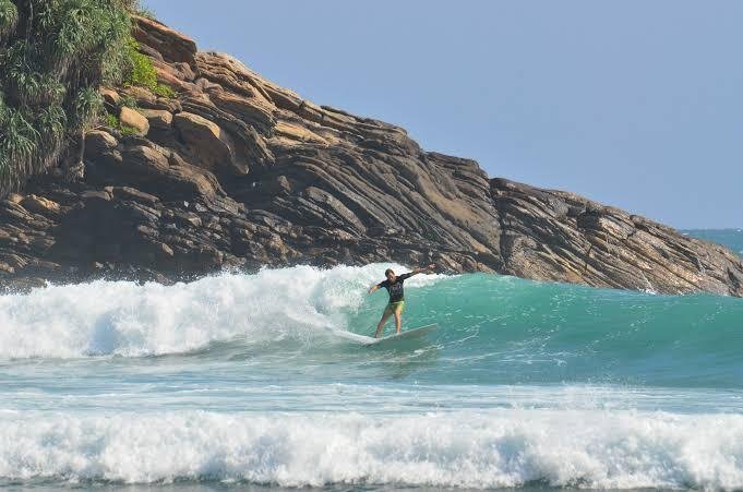 Surfing in Hiriketiya